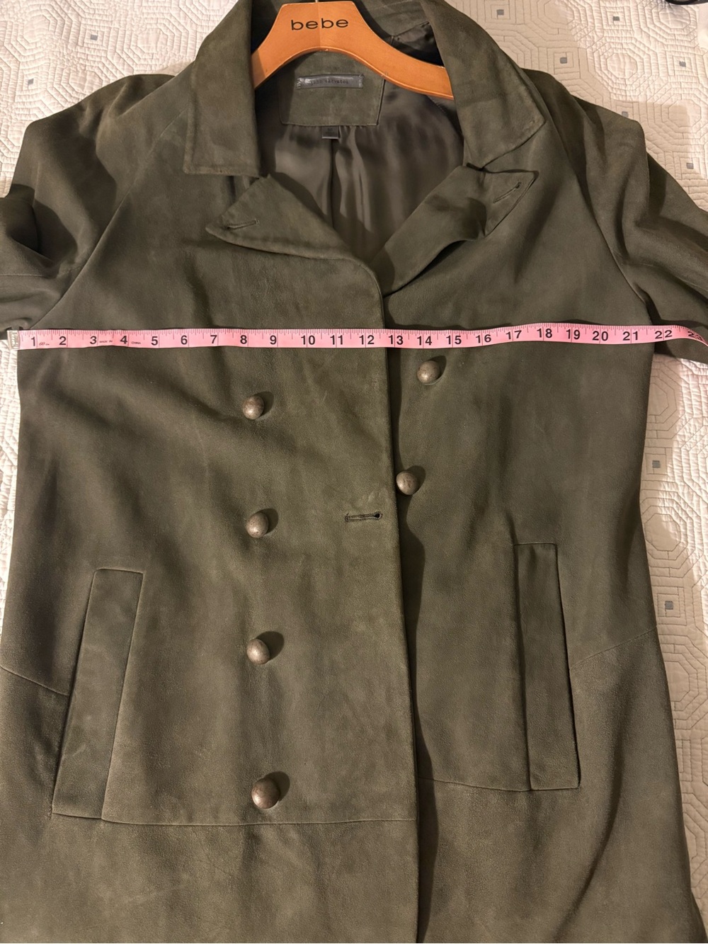 Varvatos 3/4 length 100% suede coat. Barely used. Non smoking household - Picture 17 of 17